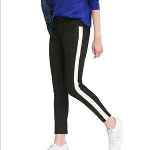 Banana Republic Sloan Skinny Fit Black w White Side Stripe Stretch Ankle…